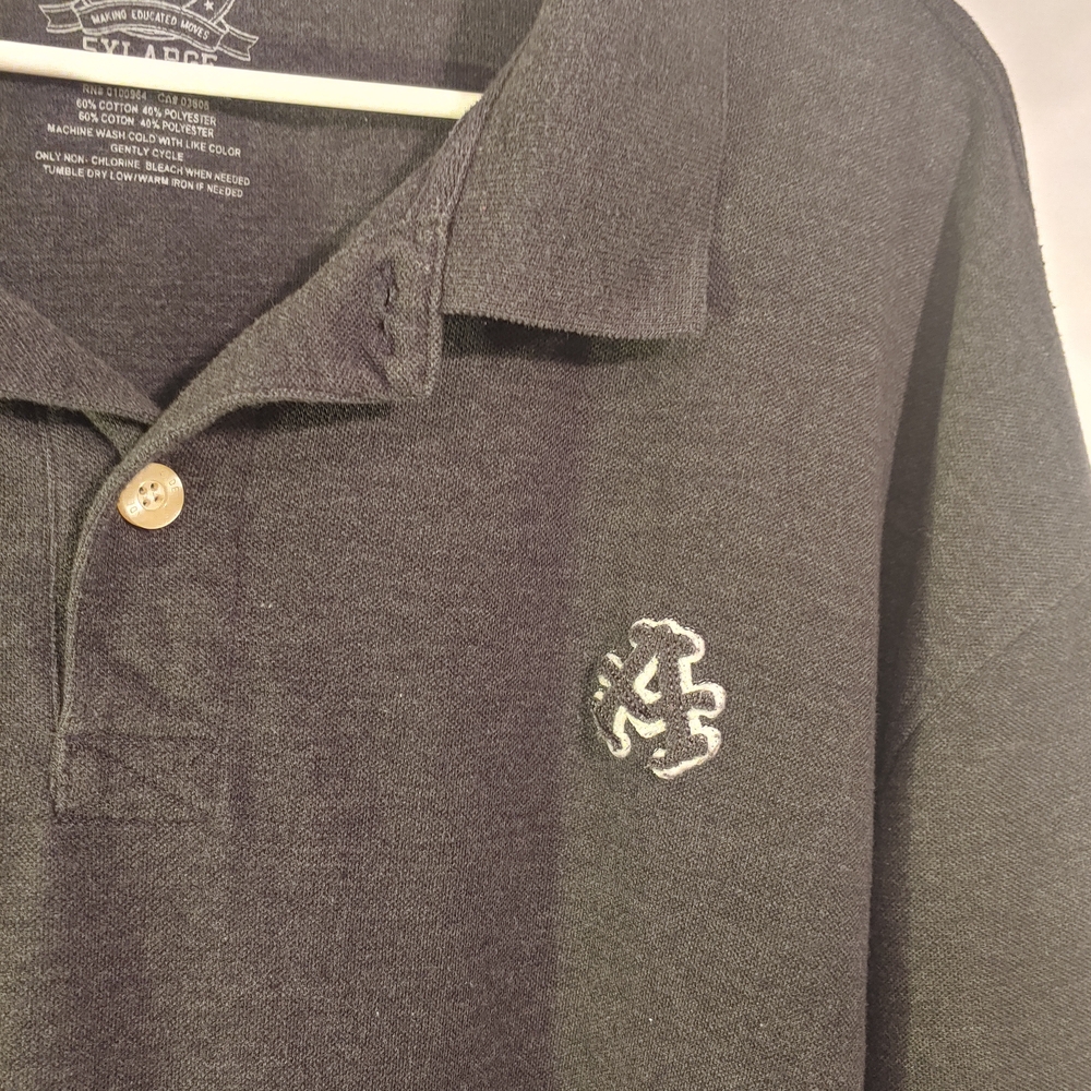 Akademiks Classic Polo Charcoal Men's 5X W/ Fuzzy Textured Akademiks Patch - Picture 4 of 4